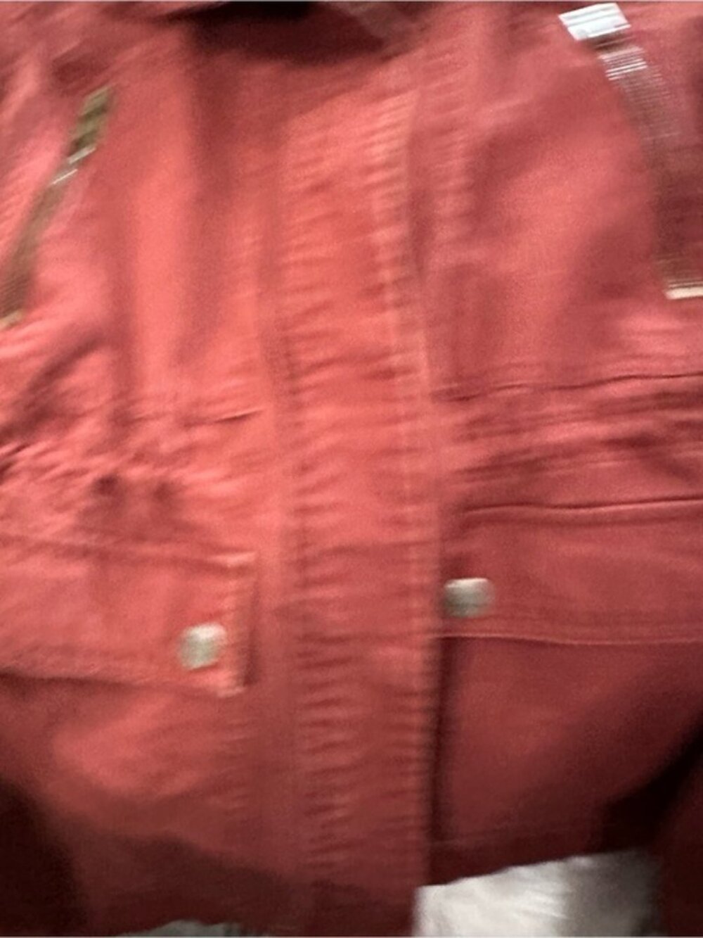 Aéropostale Brick Red Utility Field Jacket Medium Cotton Moto Military - Picture 5 of 11